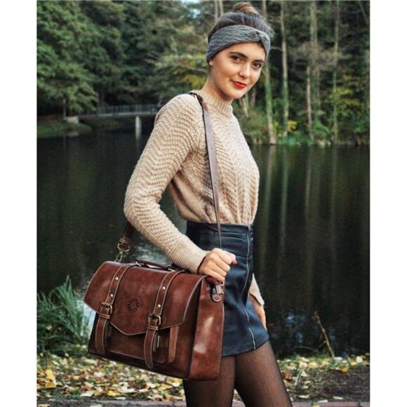 Backpack for Women Briefcase Messenger Laptop Bag - Picture 2 of 7